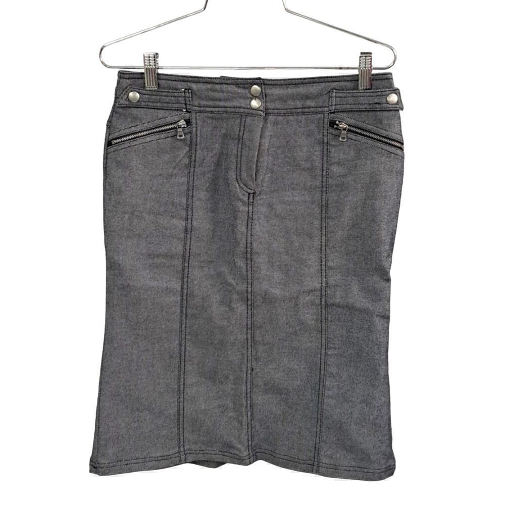 Express gray denim pencil skirt size 2